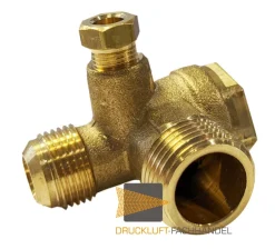 Eck - Rückschlagventil 1/2x3/8 mit Verschraubung für 6 mm AD
