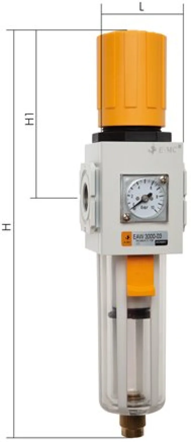 Eco-Line Filterregler, G 1/4", manueller Ablass