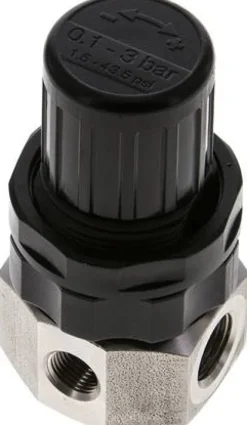 Edelstahl-Druckregler G 1/4", 0,5 - 3bar (nicht rücksteuerbar)