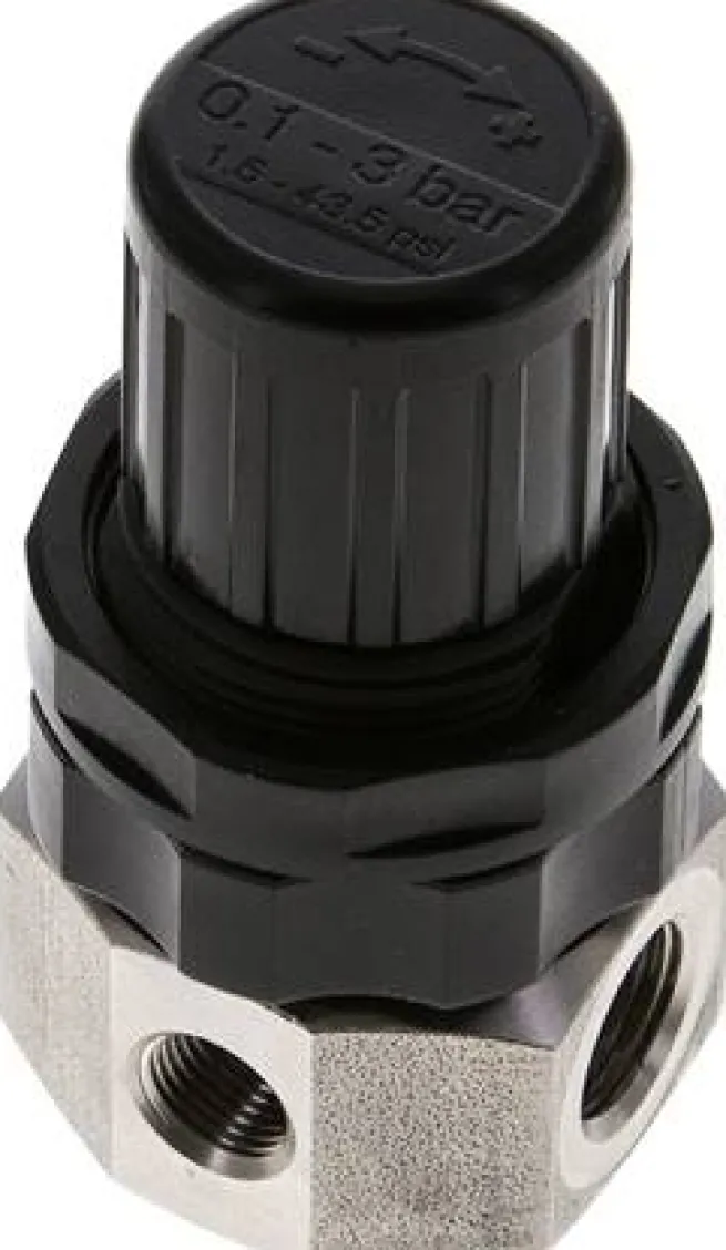 Edelstahl-Druckregler G 1/4", 0,5 - 3bar (nicht rücksteuerbar)
