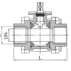 Edelstahl-Kugelhahn, Direktmontageflansch G 1/2", PN 63