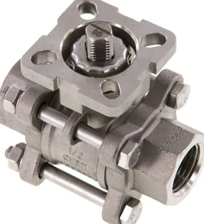 Edelstahl-Kugelhahn, Direktmontageflansch G 1/2", PN 63