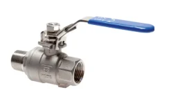 Edelstahl-Kugelhahn, Eco-Line leicht, R 1/2" / Rp 1/2", 0 bis 63bar