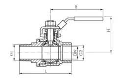 Edelstahl-Kugelhahn, Eco-Line leicht, R 1/2
