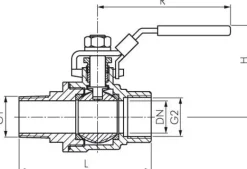 Edelstahl-Kugelhahn, Eco-Line leicht, R 1/4" / Rp 1/4", 0 bis 63bar