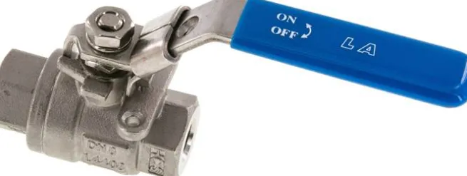 Edelstahl-Kugelhahn, G 1/4", 0 bis 130bar