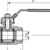 Edelstahl-Kugelhahn, G 3/4", 0 bis 130bar