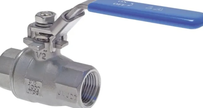 Edelstahl-Kugelhahn, leicht, G 3/8", 0 bis 63bar