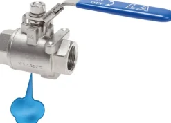 Edelstahl-Kugelhahn m. Entlüftungsbohrung G 1/4", PN 16