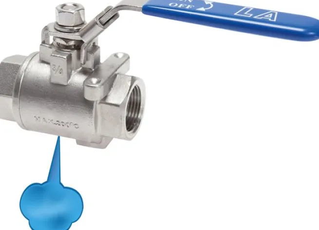 Edelstahl-Kugelhahn m. Entlüftungsbohrung G 1/2", PN 16