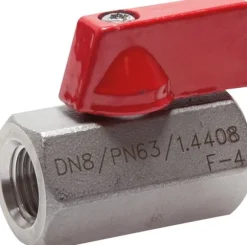 Edelstahl-Minikugelhahn G 1/2" Innengewinde, PN 63