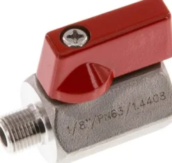 Edelstahl-Minikugelhahn G 1/8