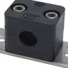 Edelstahl-Rohrschelle, 32mm, Baugröße 5, leichte Baureihe, verlängerte Anschweißplatte