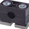 Edelstahl-Rohrschelle, 42mm, Baugröße 4, schwere Baureihe, zum Aufbau auf C-Tragschiene