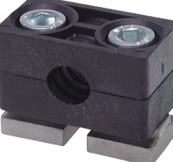 Edelstahl-Rohrschelle, 25mm, Baugröße 3, schwere Baureihe, zum Aufbau auf C-Tragschiene