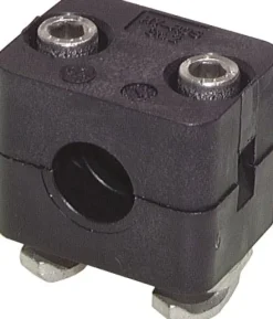 Edelstahl-Rohrschelle, 42mm, Baugröße 5, leichte Baureihe, zum Aufbau auf C-Tragschiene
