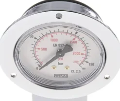 Einbaumanometer (CrNi/Ms), Frontring, 63mm, 0 - 160 bar