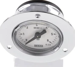 Einbaumanometer (CrNi/Ms), Frontring, 40mm, 0 - 6 bar