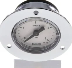 Einbaumanometer (CrNi/Ms), Frontring, 40mm, 0 - 4 bar