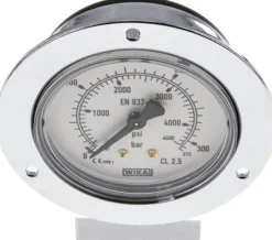 Einbaumanometer (CrNi/Ms), Frontring, 63mm, 0 - 315 bar