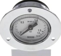 Einbaumanometer (CrNi/Ms), Frontring, 40mm, 0 - 1,6 bar