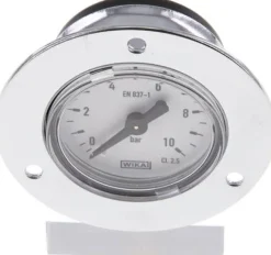 Einbaumanometer (CrNi/Ms), Frontring, 40mm, 0 - 10 bar