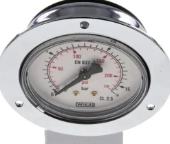 Einbaumanometer (CrNi/Ms), Frontring, 63mm, 0 - 16 bar