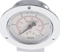 Einbaumanometer (CrNi/Ms), Frontring, 63mm, 0 - 2,5 bar