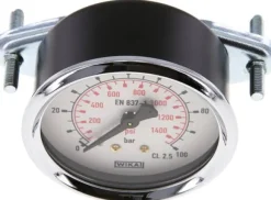 Einbaumanometer, 3-kant-Frontring, 63mm, 0 - 100 bar
