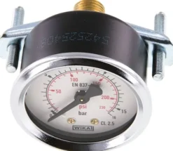 Einbaumanometer, 3-kant-Frontring, 50mm, 0 - 16 bar