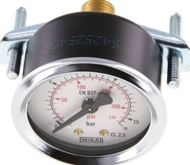 Einbaumanometer, 3-kant-Frontring, 50mm, 0 - 16 bar