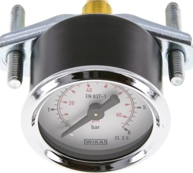 Einbaumanometer, 3-kant-Frontring, 40mm, 0 - 6 bar, 1/8"