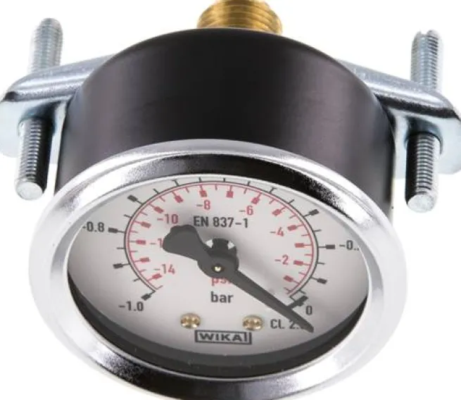Einbaumanometer, 3-kant-Frontring, 50mm, -1 bis 0 bar
