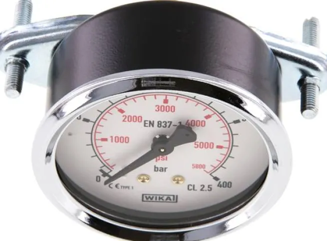 Einbaumanometer, 3-kant-Frontring, 63mm, 0 - 400 bar