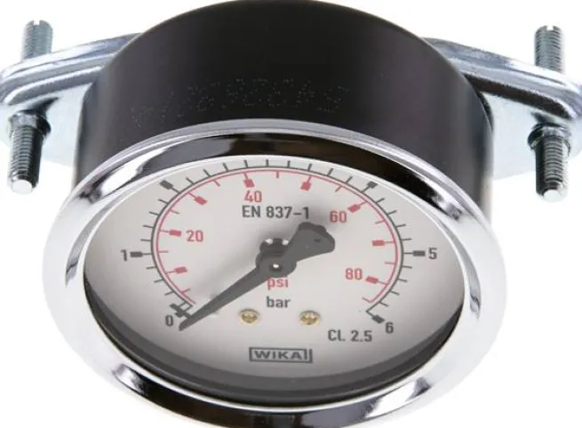 Einbaumanometer, 3-kant-Frontring, 63mm, 0 - 6 bar