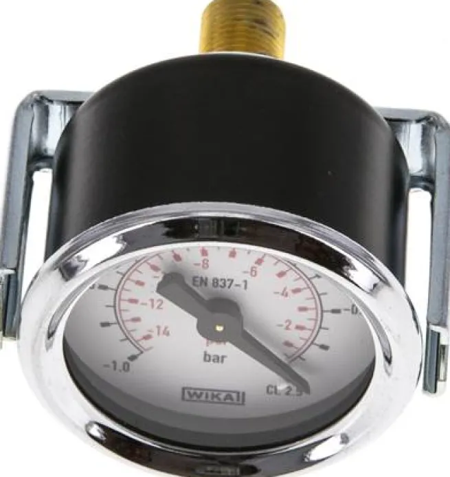 Einbaumanometer, 3-kant-Frontring, 40mm, -1 bis 0 bar, 1/8"