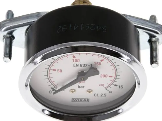 Einbaumanometer, 3-kant-Frontring, 63mm, 0 - 16 bar