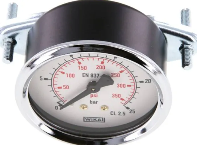 Einbaumanometer, 3-kant-Frontring, 63mm, 0 - 25 bar