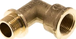 90°-Einschraubwinkel G 3/8"(IG)-G 3/8"(AG), Messing