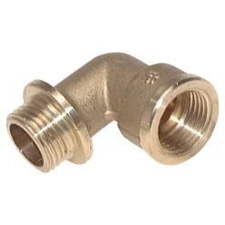 90°-Einschraubwinkel G 1/4"(IG)-R 1/4"(AG), Messing
