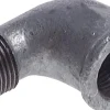 90°-Einschraubwinkel Rp 1"(IG)-R 1"(AG), Temperguss verzinkt