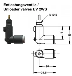 Entlastungsventil EV 2WS für Condor Druckschalter 200710