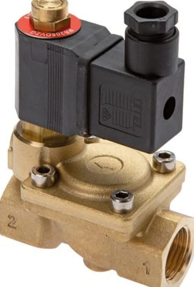 Entlastventil (NO) G 1/2" für Kolbenkompressoren, 230 VAC
