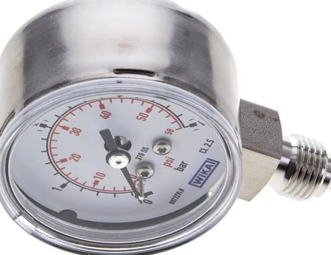 ES-Manometer senkrecht, 50mm, 0 - 4 bar, G 1/4"