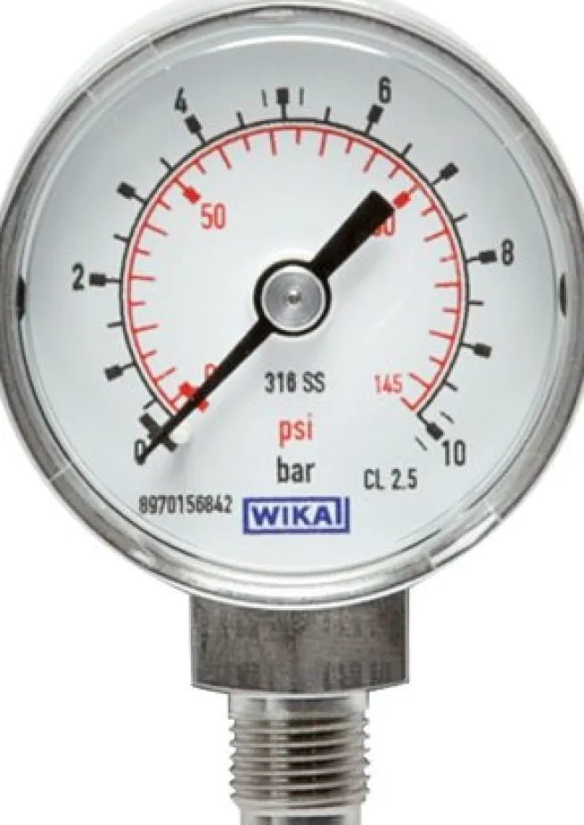 ES-Manometer senkrecht, 50mm, 0 - 4 bar, G 1/4"