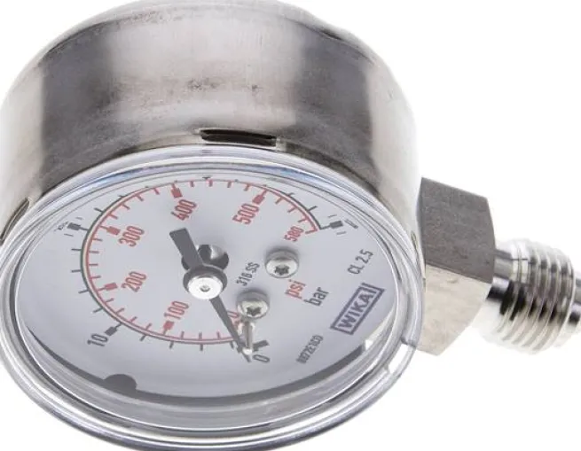 ES-Manometer senkrecht, 50mm, 0 - 40 bar, G 1/4"