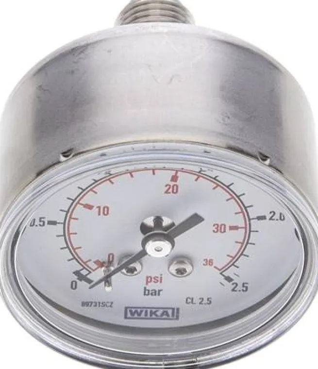 ES-Manometer waagerecht, 50mm, 0 - 2,5 bar, G 1/4"
