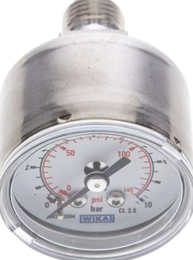 ES-Manometer waagerecht, 40mm, 0 - 10 bar, G 1/4"