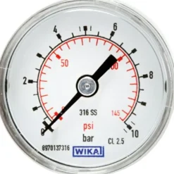 ES-Manometer waagerecht, 40mm, 0 - 16 bar, G 1/8"