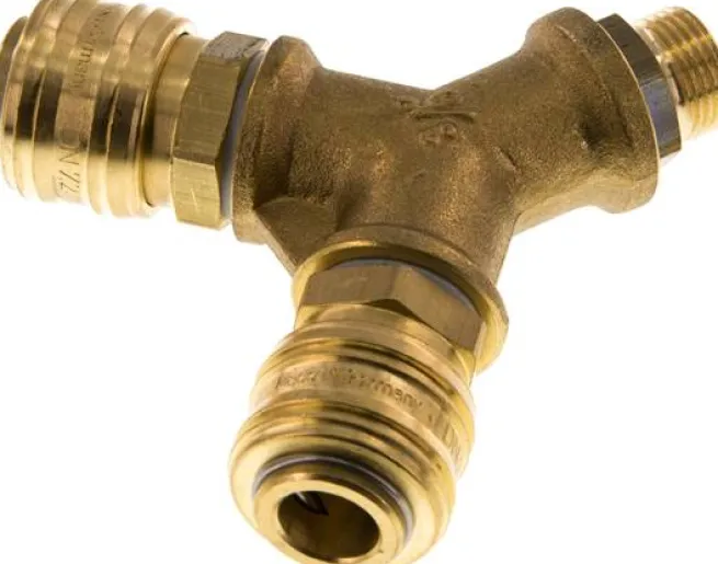 2-fach-Luftweiche mit Schnellkupplungen, G 3/8" (AG)